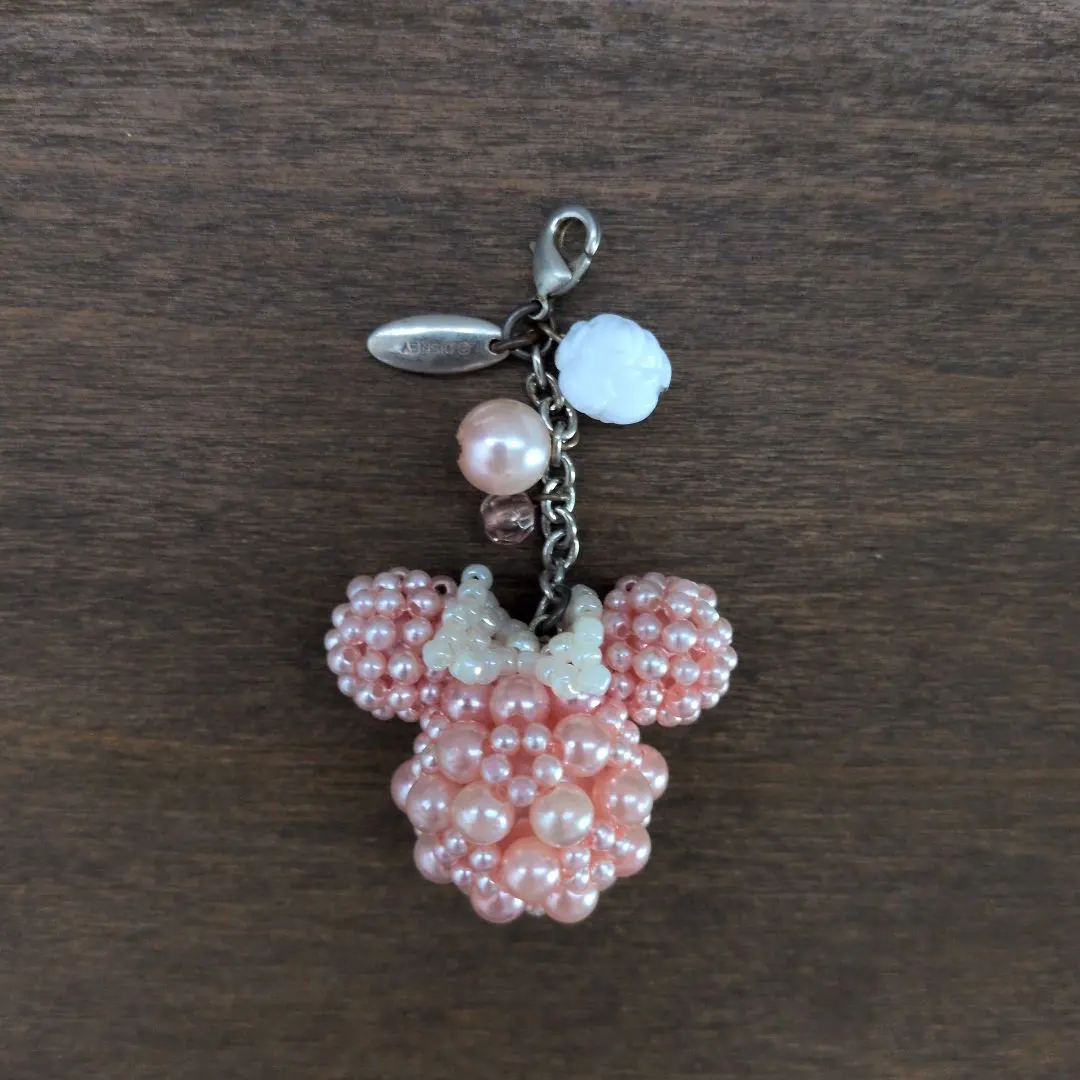 Thumbnail of Minnie Mouse Keychain, Pink Pearl
