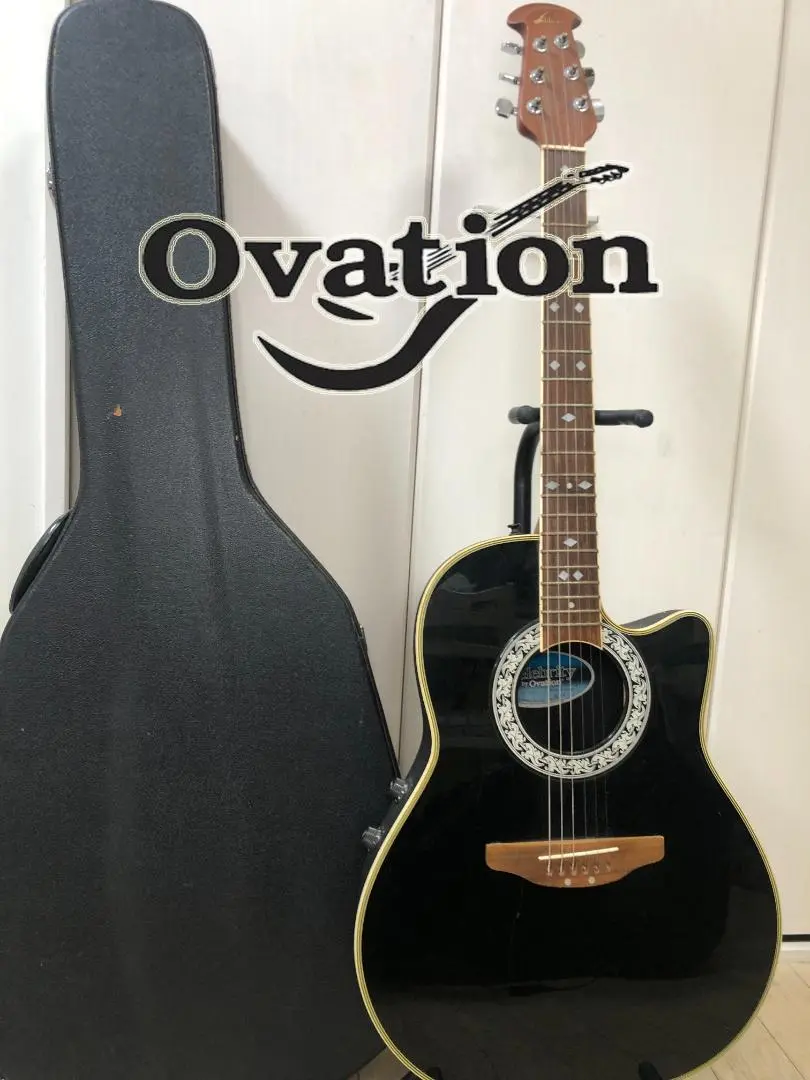 ち*り様 【ヴィンテージ】Ovation セレブリティ Model No. CP Ovation Timeless Balladeer Acoustic Electric Guitar, Cherry