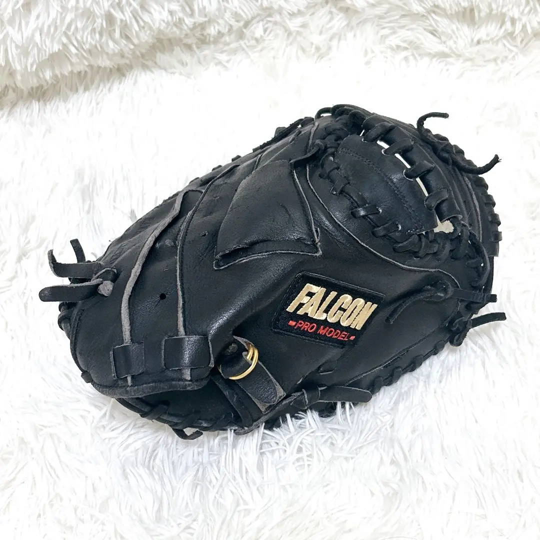 【良品】キャッチャーミット 軟式用 falcon pro model FALCON PRO MODEL 一般軟式野球用キャッチャーミット