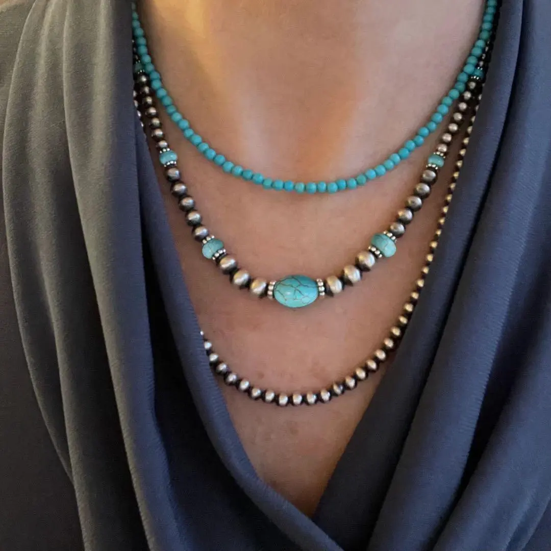 Thumbnail of 【New, Unused】Indian Jewelry Turquoise Necklace Hawaiian