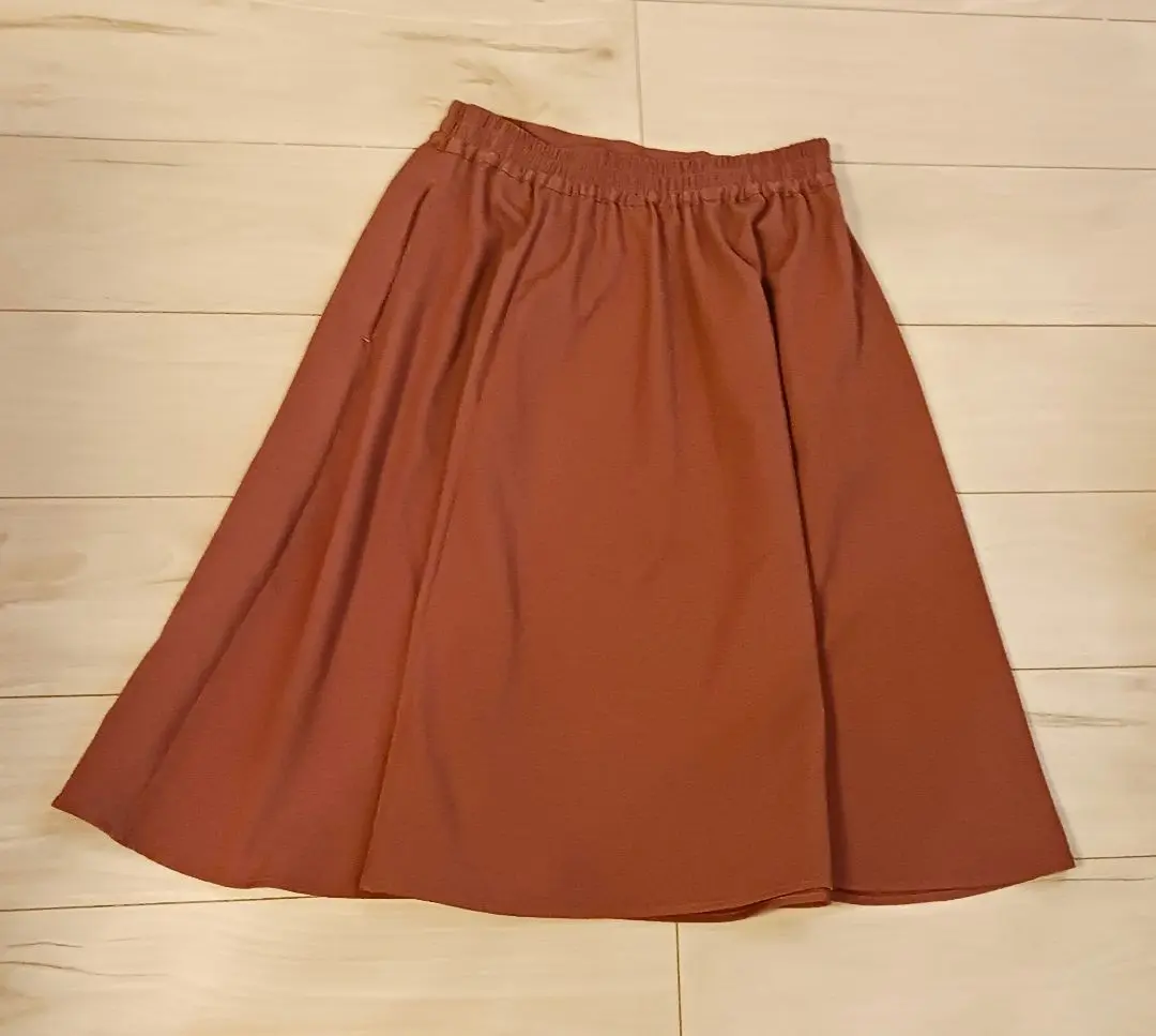 Thumbnail of Pink Flare Skirt, Elastic Waist, Girly, Office Casual