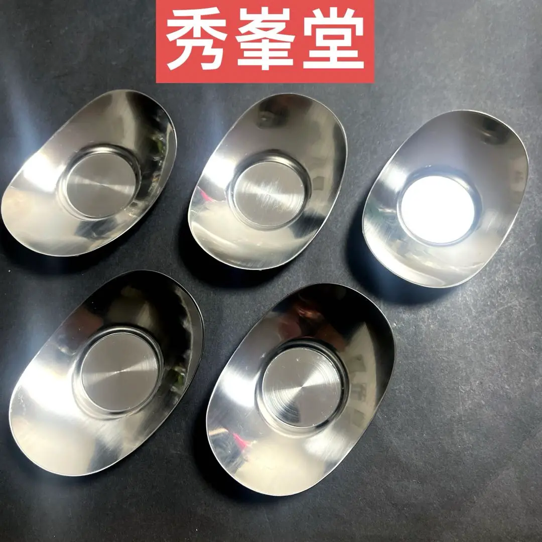 値下げ！秀峰 作　純銀　茶托5客 値下げ！秀峰 作純銀茶托5客