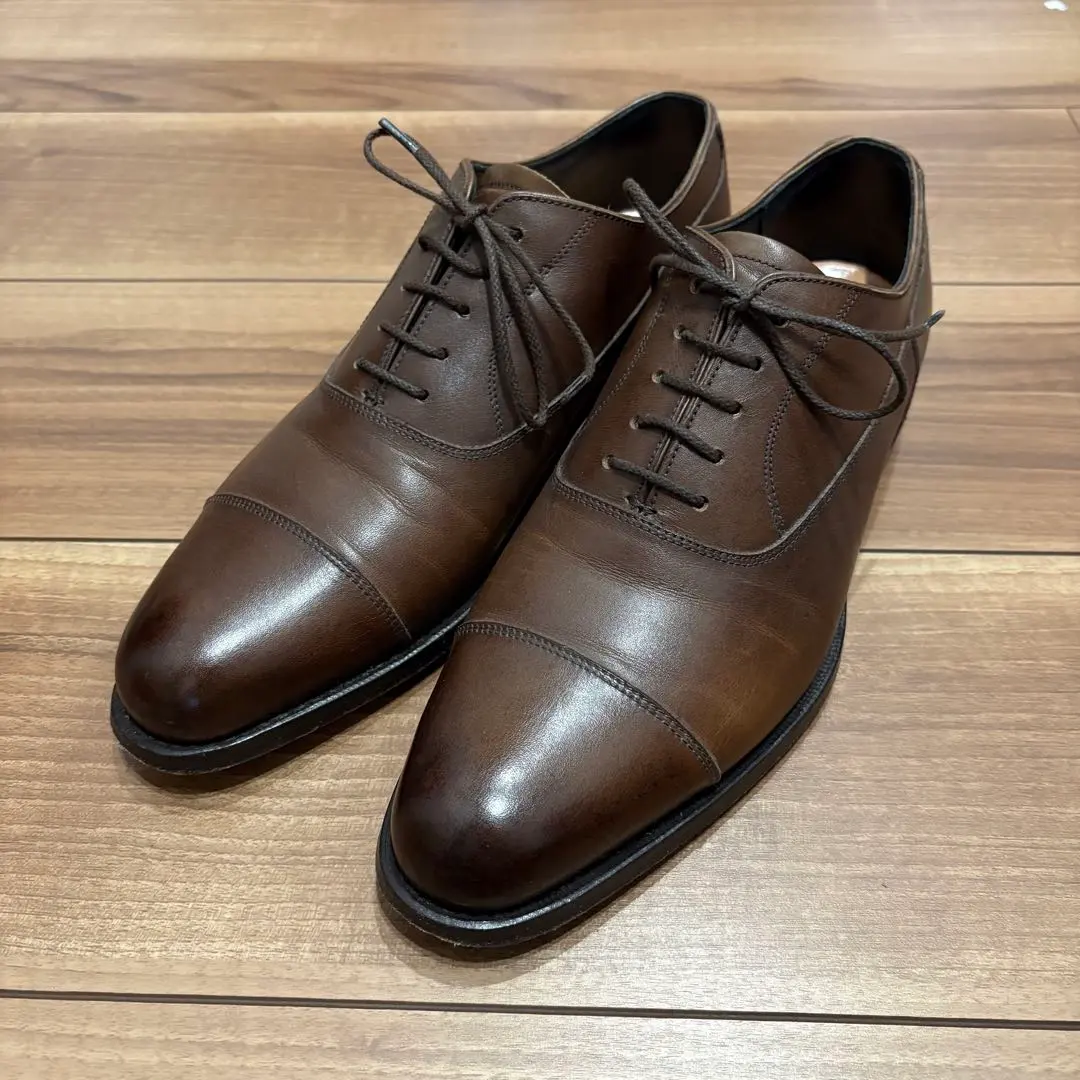 Thumbnail of Otsuka Shoes - Straight Tip - Brown Leather Dress Shoes - Lace-up