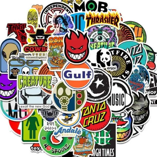 Thumbnail of Skateboard Stickers - 50 Piece Set - Waterproof - American Street