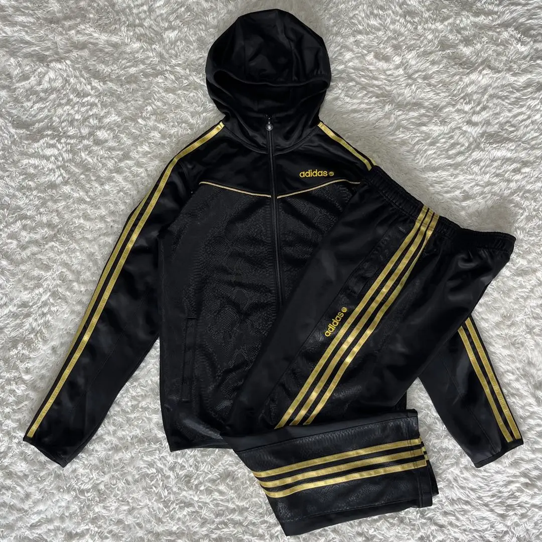 adidas ジャージ 上下セット CLIMALITE 黒金｜Yahoo!フリマ（旧