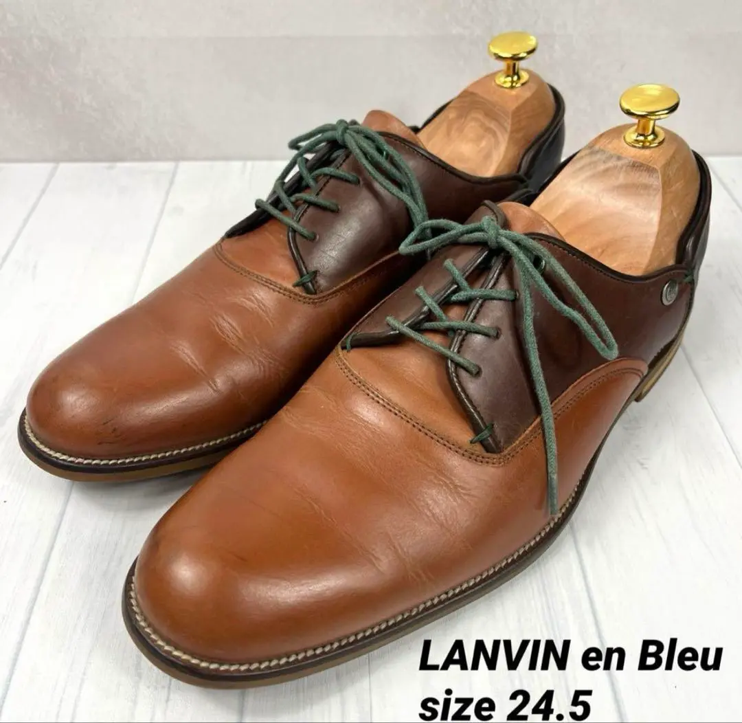 Newdog 未使用 LANVIN en Bleu レザーシューズ ランバンオンブルー LANVIN en Bleu レースアップ レザー