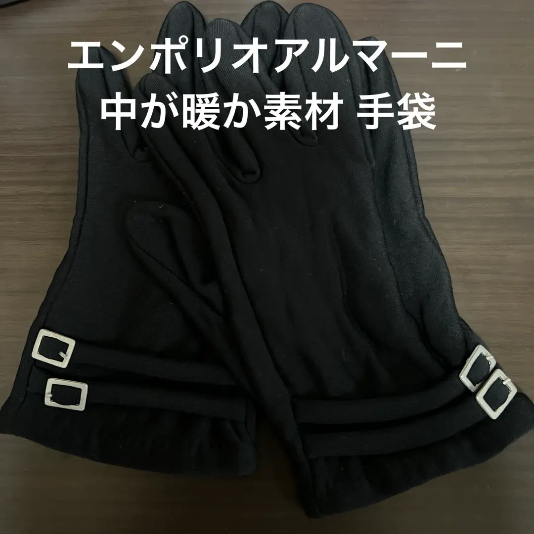 ☆値下げ中★EMPORIO ARMANI 編み込みレザー手袋 レディース黒 2025年最新】EMPORIO ARMANI レディース 手袋・アームカバーの
