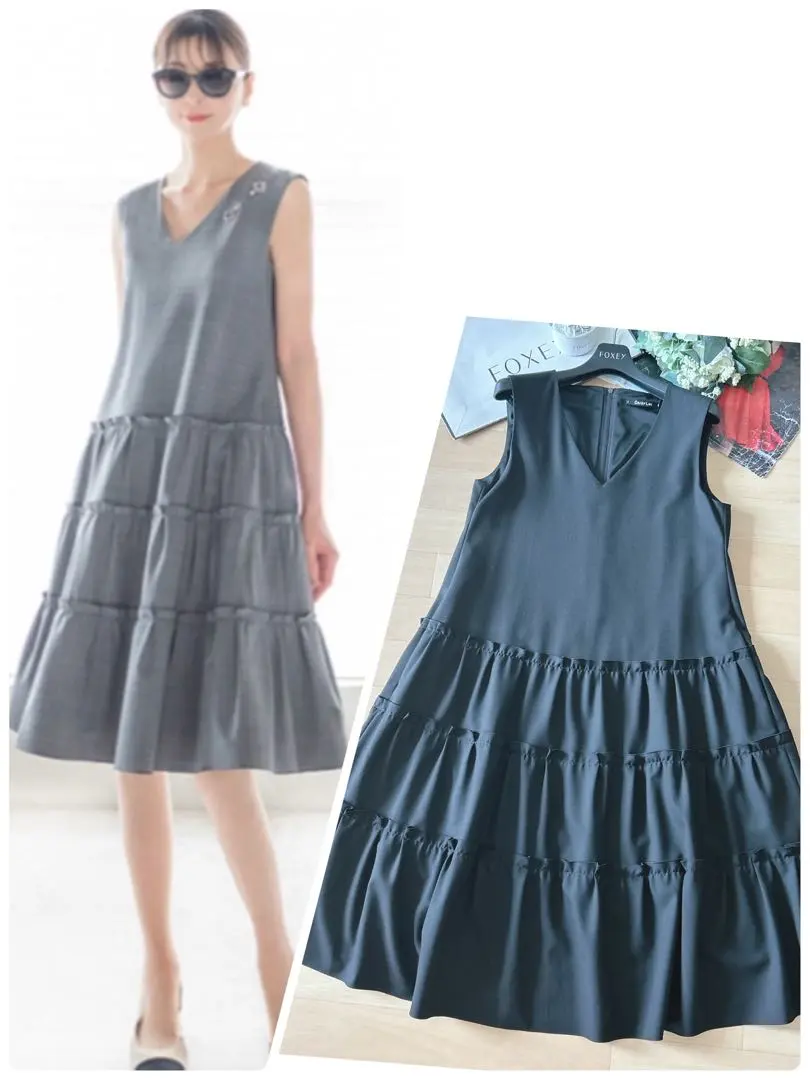 極美品！FOXEY V領連衣裙 40 Rene 的縮圖