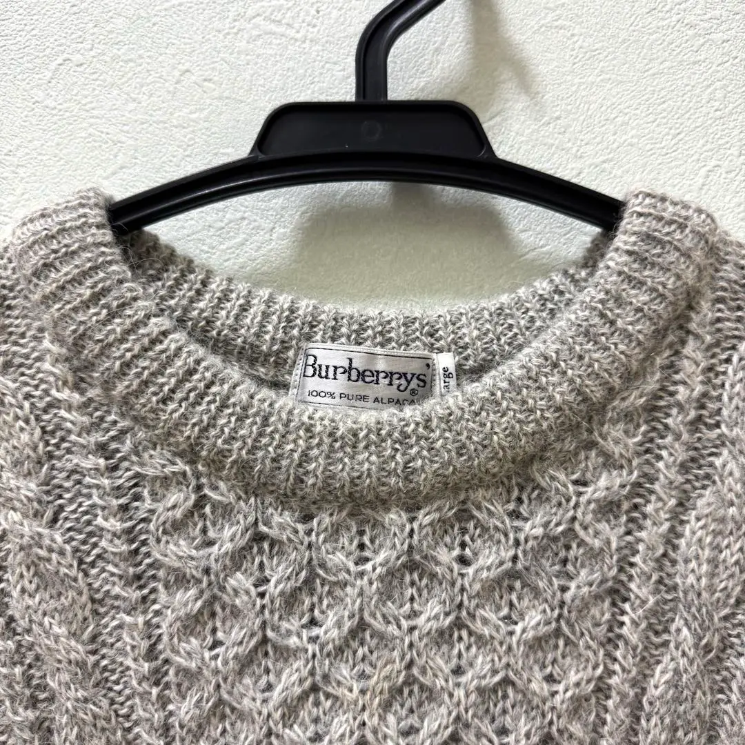 BURBERRY　ニット　セーター　グレー　クルーネック　カシミヤ混 BURBERRY ニット セーター グレー クルーネック カシミヤ混