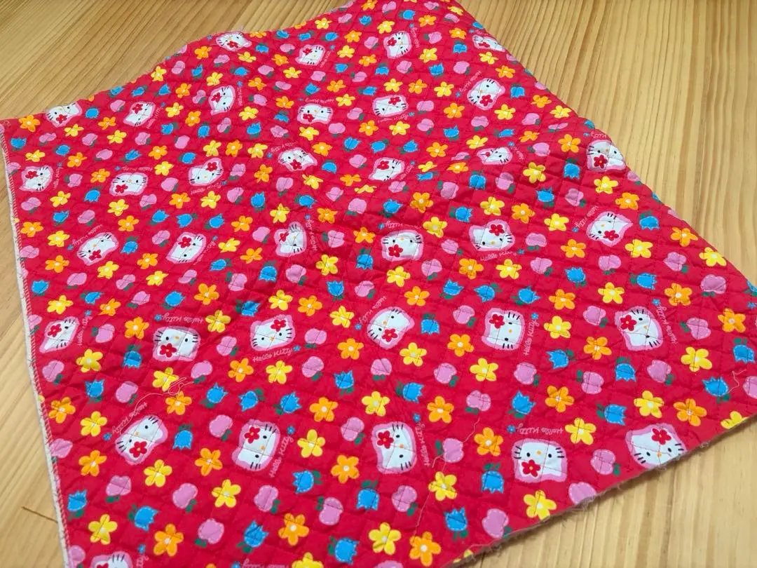Thumbnail of Hello Kitty Kitty Quilting Fabric Sanrio Craft Rare Retro Heisei