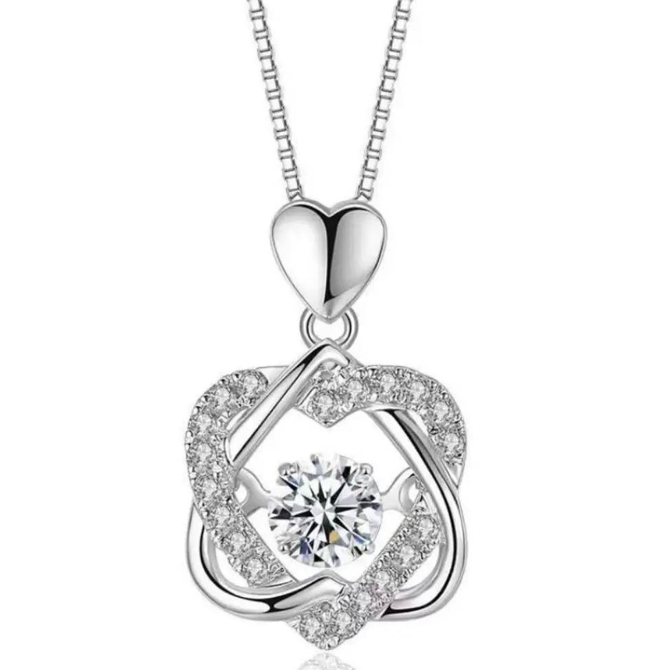 Thumbnail of ♥️ New Arrival ♥️ Stylish Overseas Necklace Top Silver Heart Elegant