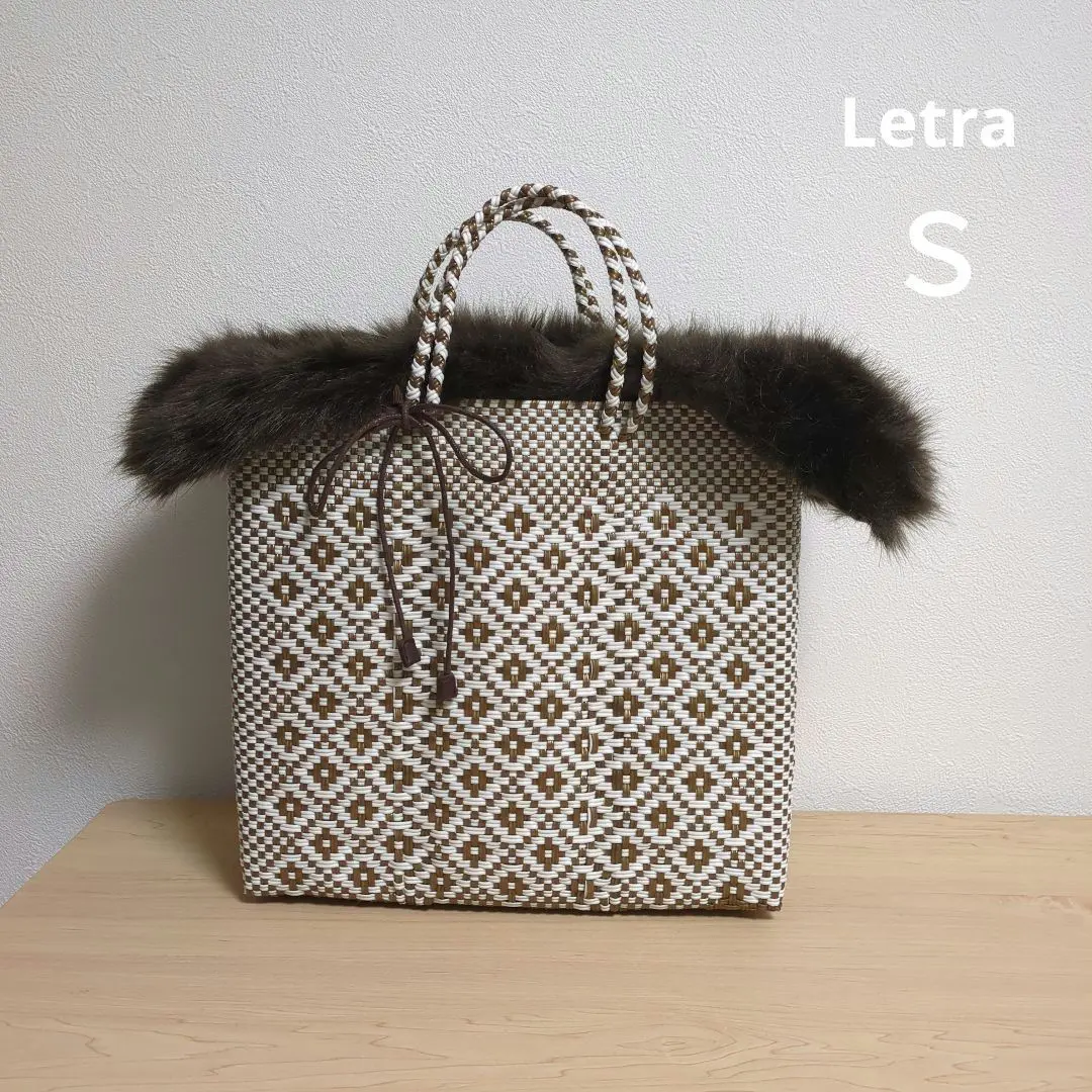 Letra　メルカドバッグ ファーカバー付　Ｓ ECO FUR BAG COVER | 色々なデザインに着けてみた！ | Letra