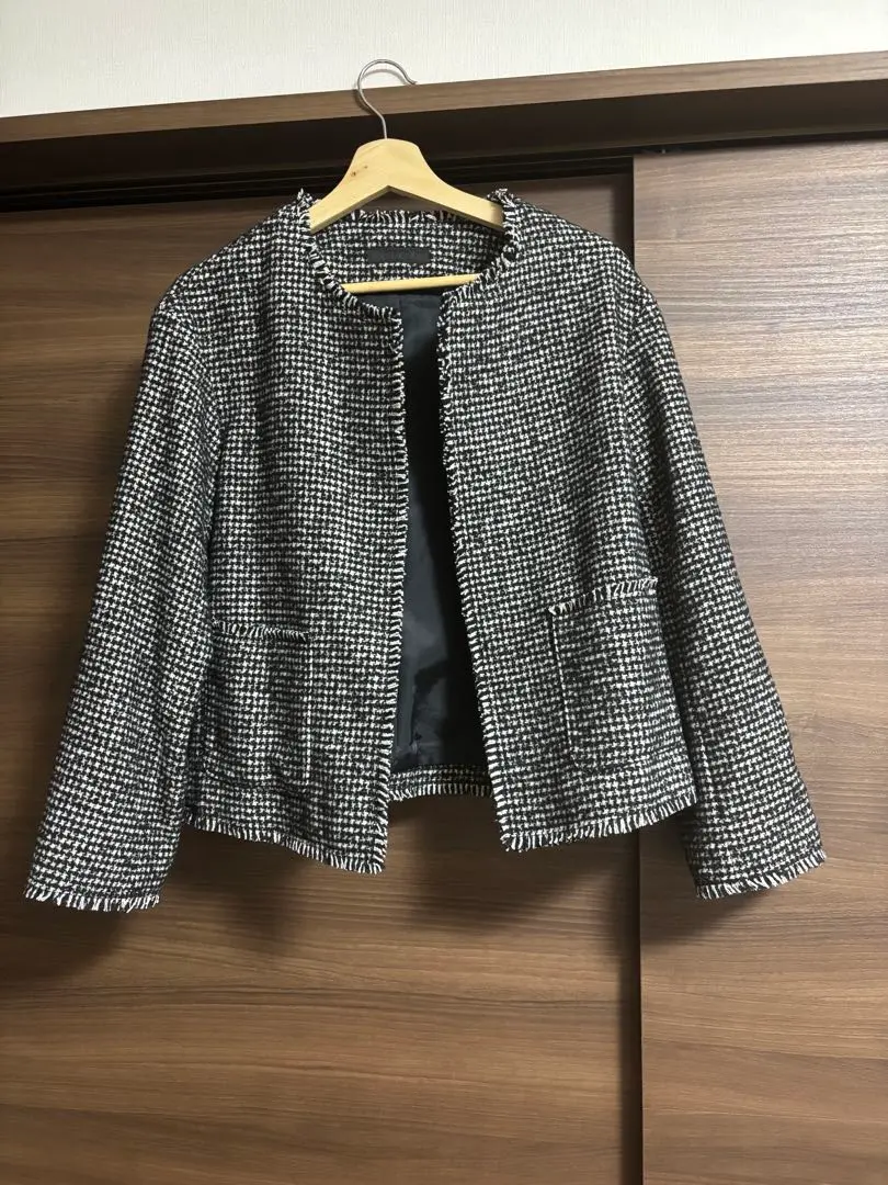 Thumbnail of Uniqlo Tweed Collarless Jacket