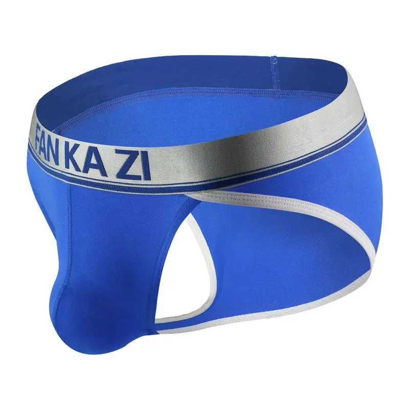 Thumbnail of Men's Brief Bikini M Pants Blue Semi-Bikini Blue Satin-like