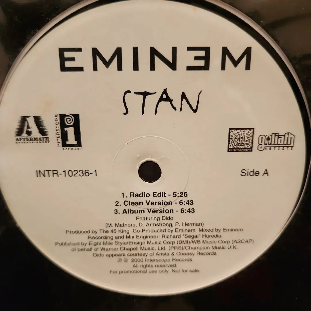 EMINEM STAN レコード　LP レコード】EMINEM - STAN 12