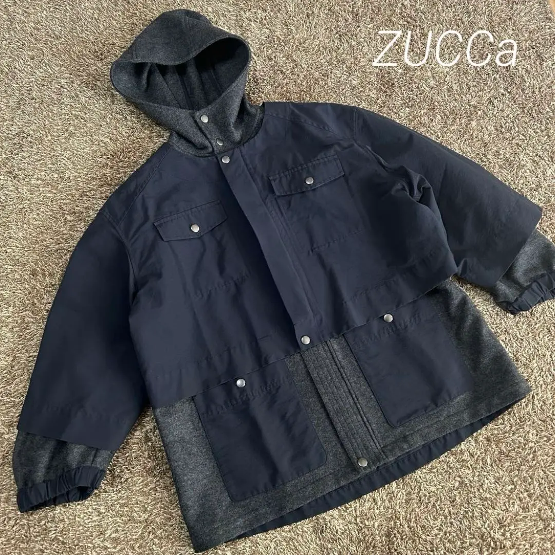 ✨ZUCCa ズッカ ナイロン ジャケット ターコイズブルー サイズM✨ ZUCCa / S タイプライター / ジャケット(S blue(12)): SALE| A