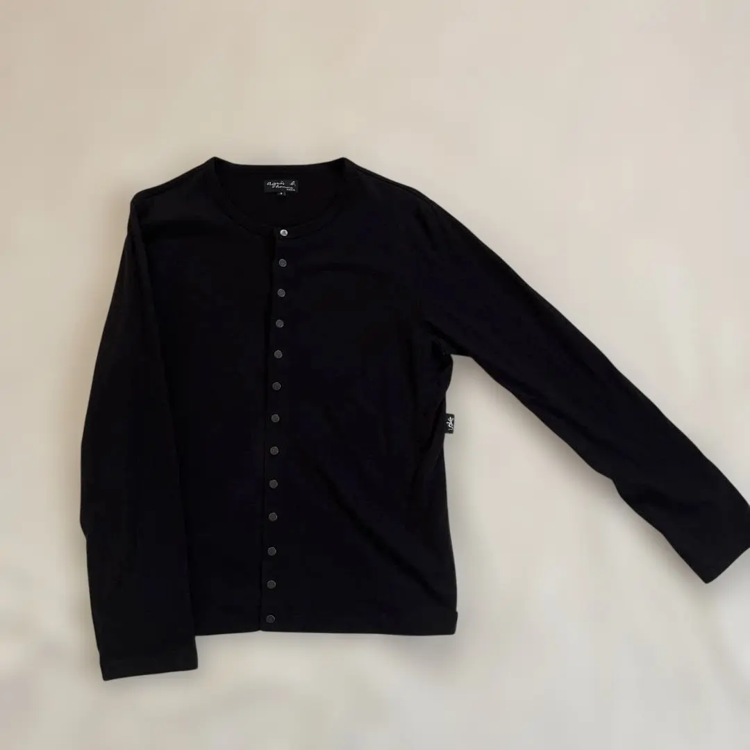 agnes b hommeスナップカーディガンsize3ブラック 綿100% agnes b hommeスナップカーディガンsize3ブラック 綿100% agnes b