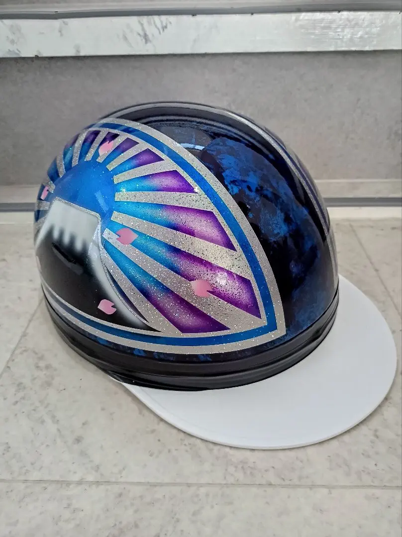 カスタムコルク半　Candyブルー✘ホワイト　桜花 カスタムコルク半 Candyブルー✘ホワイト 桜花 カスタムコルク半