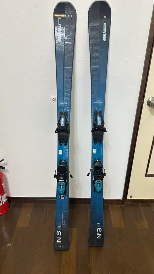 3セットELAN スキー板152cm,ブーツ27cm,ストック120cm