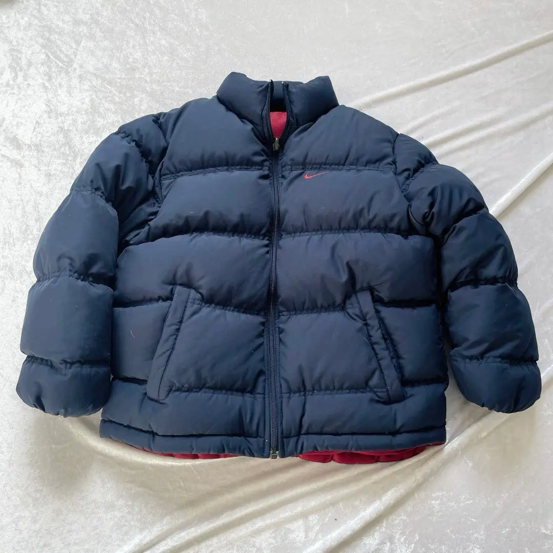Thumbnail of NIKE Reversible 130 140 Navy Bordeaux Logo Down Jacket Kids
