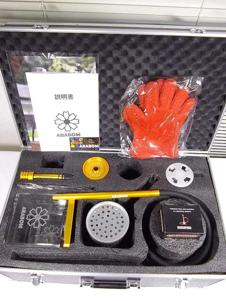 ARABOM コンパクトシーシャ 収納ボックス付きフルセット！クラウドマイクロ型 Amazon.co.jp: シーシャバックス クラウドミニ シーシャ LED＆炭