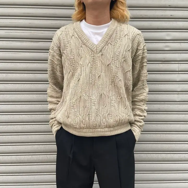 COOGI セーター 古着 Vネック 2025年最新】クージー ネック：Vネック メンズ ニット・セーター