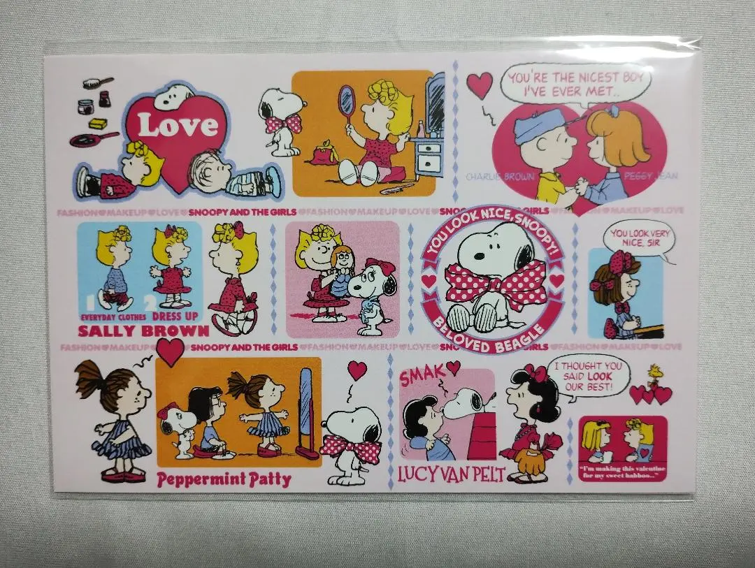 Thumbnail of Snoopy Town Shop Abeno Q's Mall Girls Postcard Set of 2