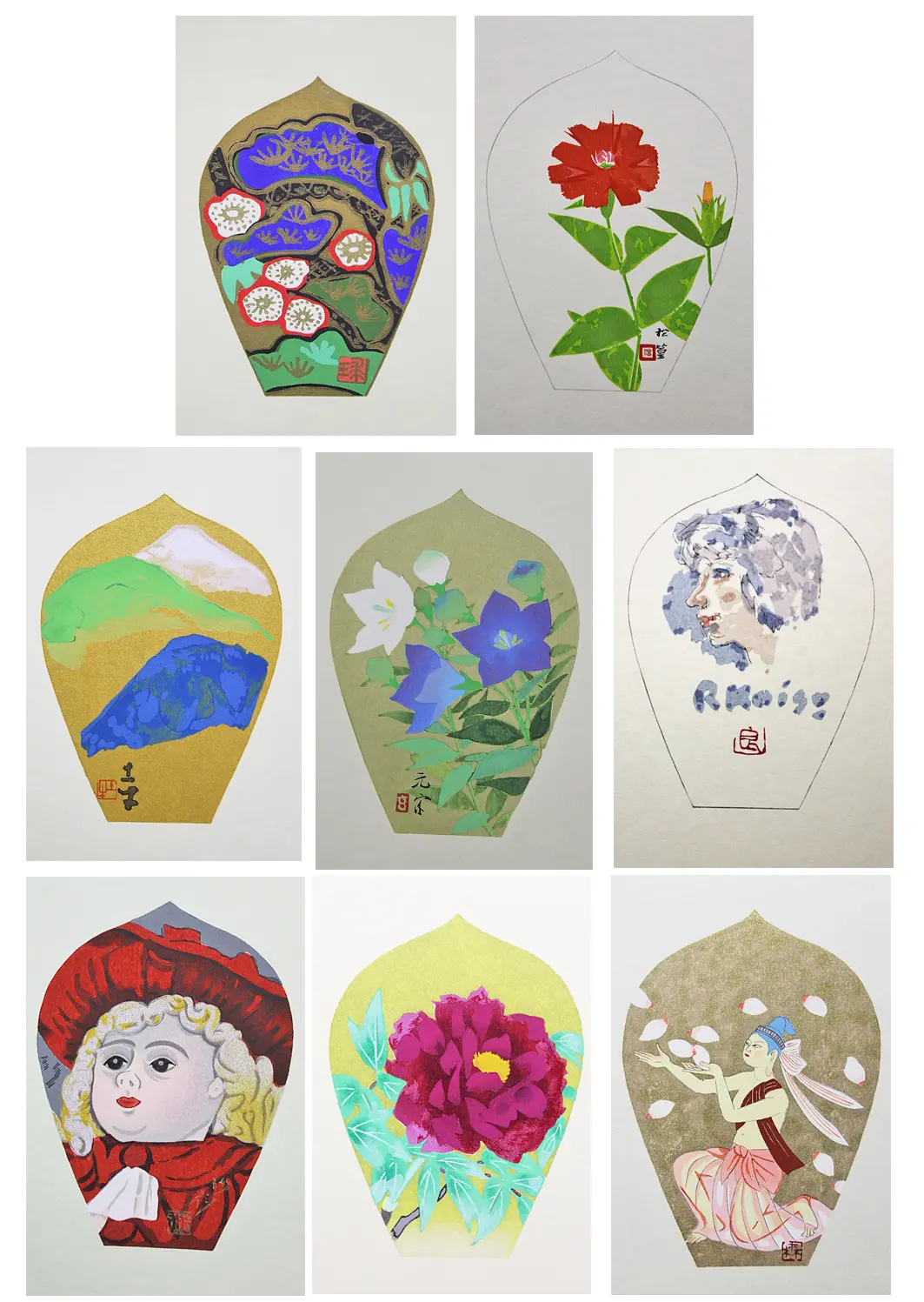 3-2023 木版画　奥村土牛　ガーベラ　21/200 3-2023 木版画 奥村土牛 ガーベラ 21/200 版画