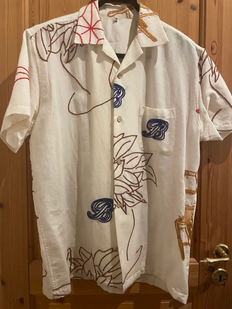 khoki 柄シャツ スカーフ柄 オープンカラー半袖シャツ[品番：TKQJ0022242]｜TAKA