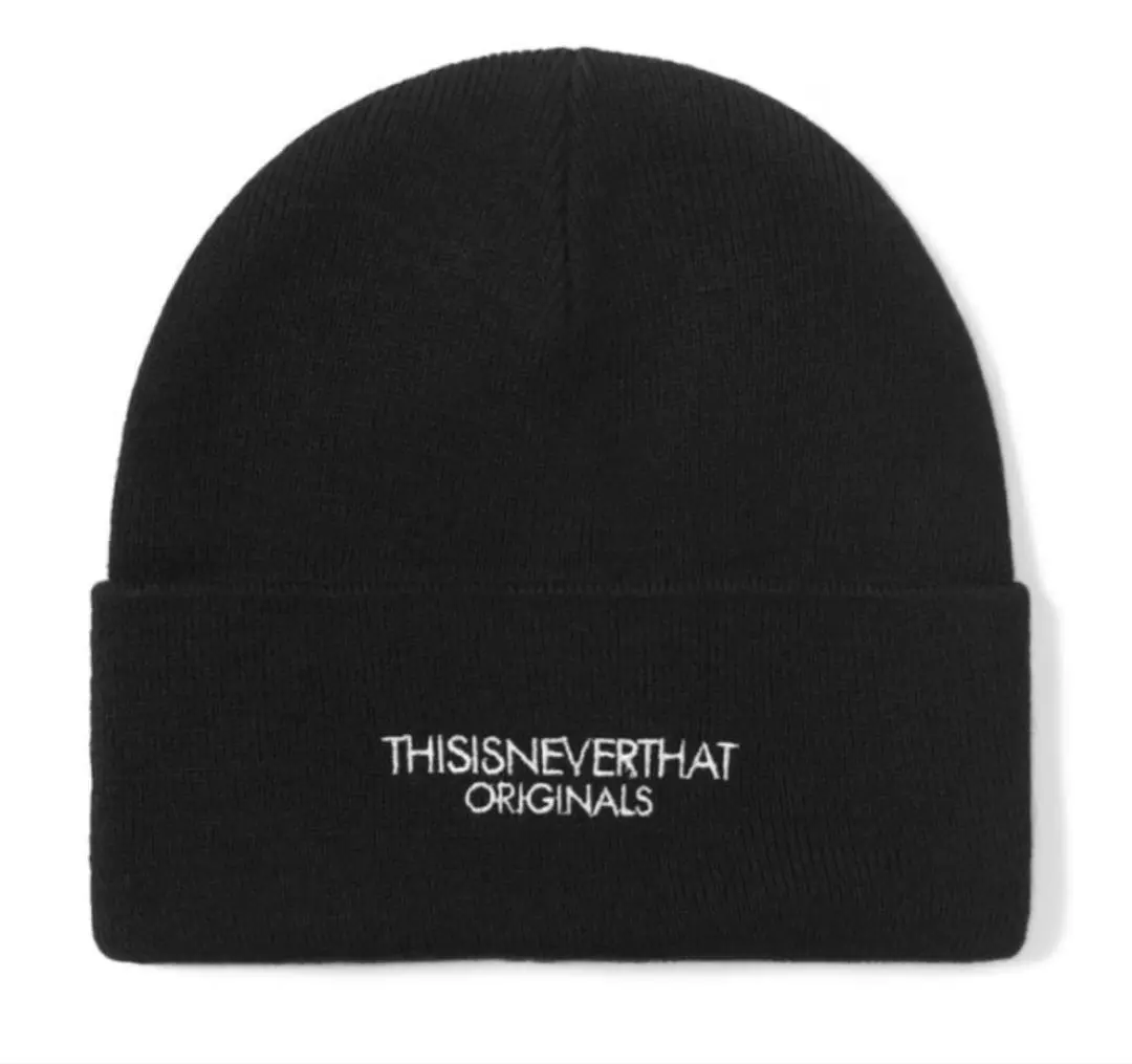 ネバザ キャップ ディスイズネバーザット ビーニー 新品 正規品 タグ付 黒 thisisneverthat - ネバザ キャップ ディスイズネバーザット