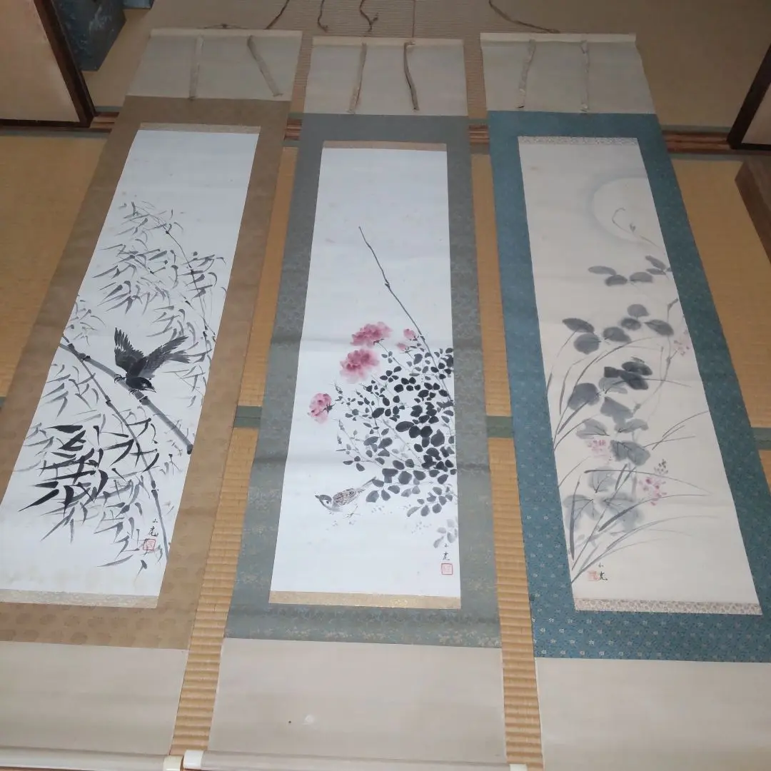 真作/川崎小虎/池畔図/桐共箱付/布袋屋掛軸A-240 真作/川崎小虎/池畔図/桐共箱付/布袋屋掛軸A-240 - メルカリ