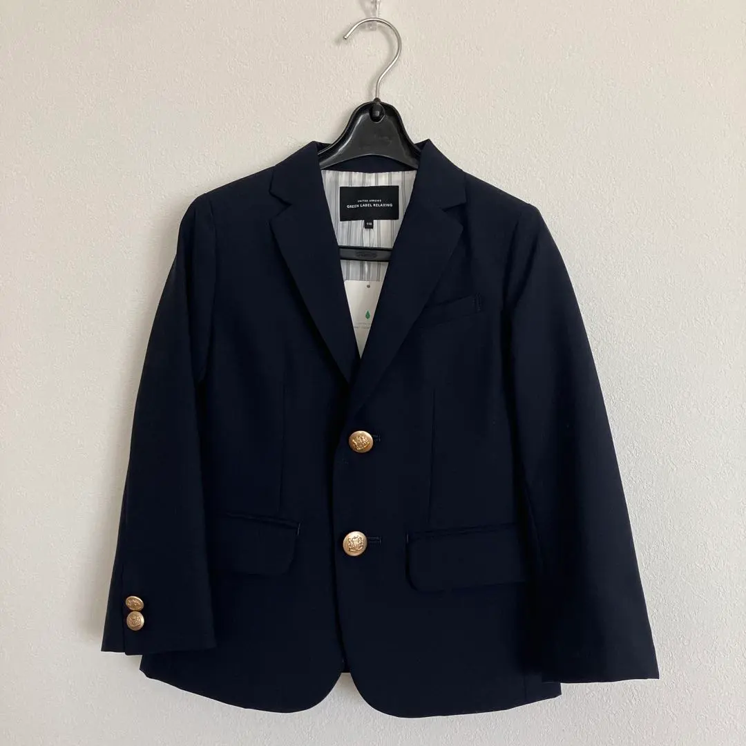 綠標輕鬆 男孩外套 110 藏青色 禮服 的縮圖