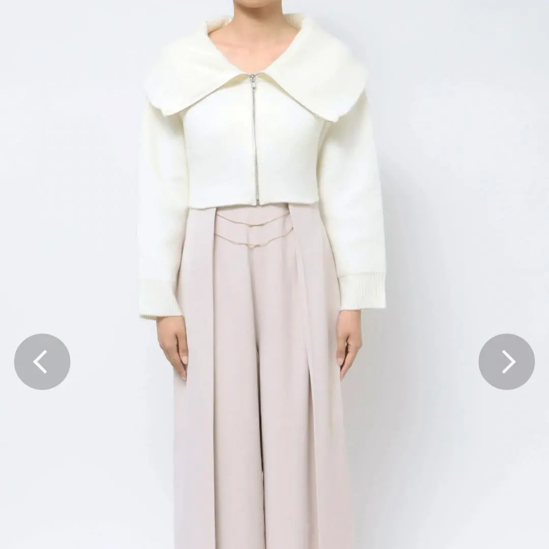 Thumbnail of Zip-up cropped knit