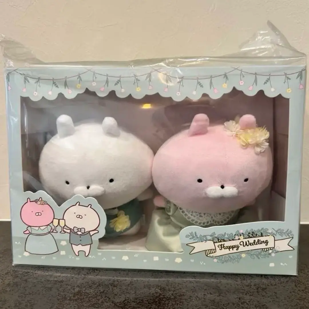 【激レア】うさまる うさこ 結婚式限定 ぬいぐるみ ウエディング ウェディングドール】うさぎペア 結婚式用ぬいぐるみ - メルカリ