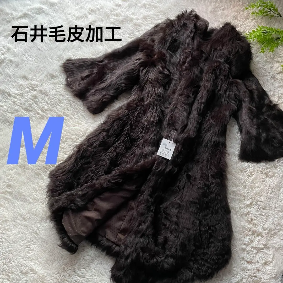 専用　石井毛布　u_big 石井　ファージレ 石井毛皮 U-BIG ウールダブルフェイス×ボリュームFOXポケットジレ100