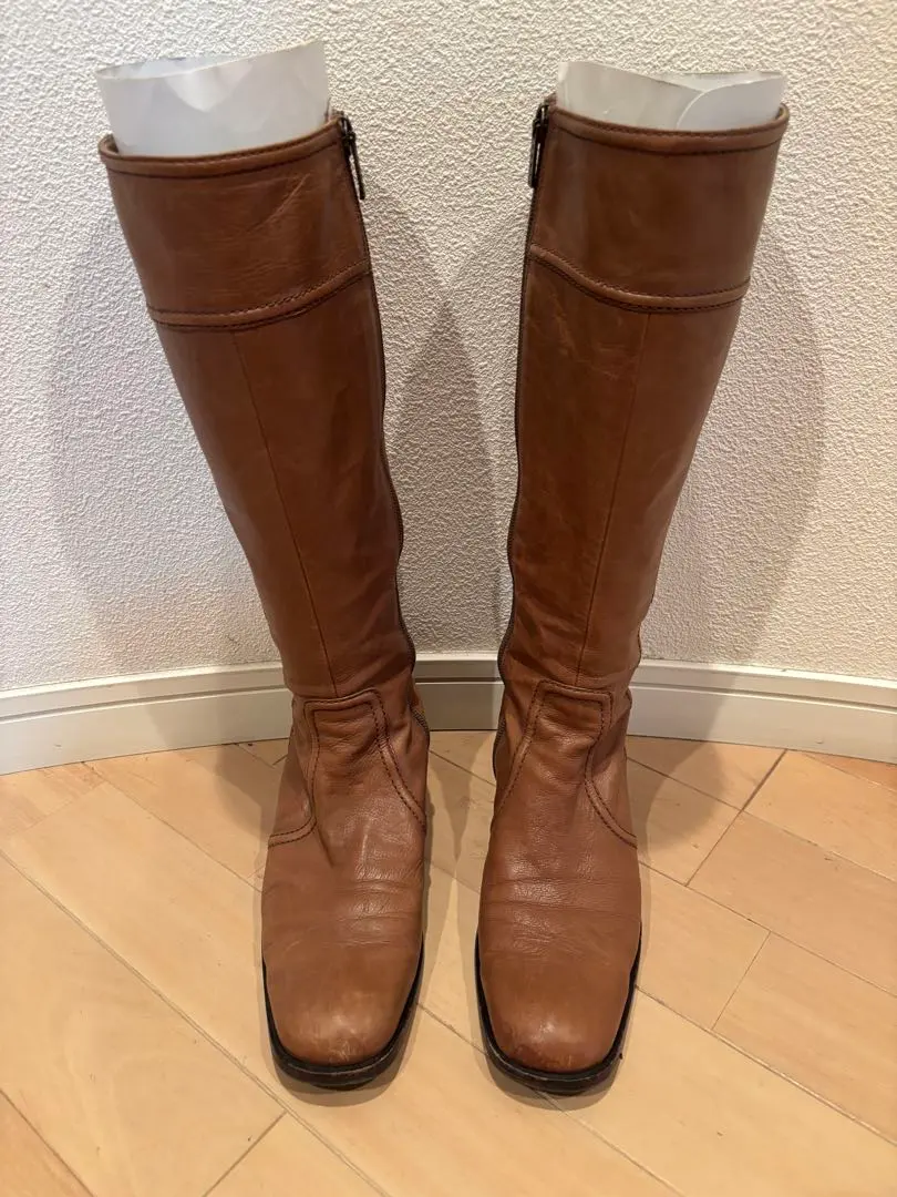 Thumbnail of REGAL Brown Long Boots with Side Zipper