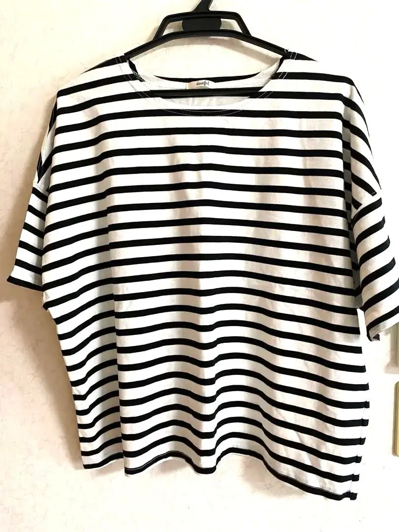 Thumbnail of dear.ful Short Sleeve Striped T-shirt, Size S, Relaxed Fit