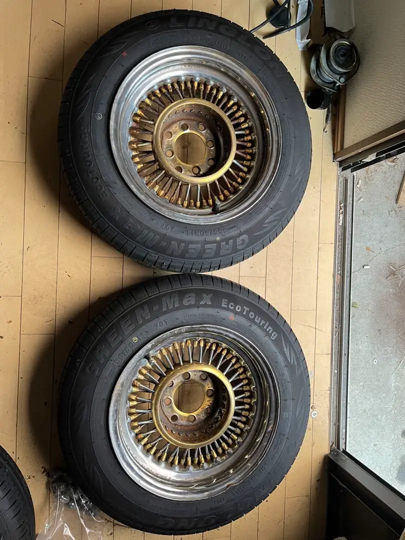 ロードスターワイヤーホイール14x7j STD 4本セットサビガリ傷多い