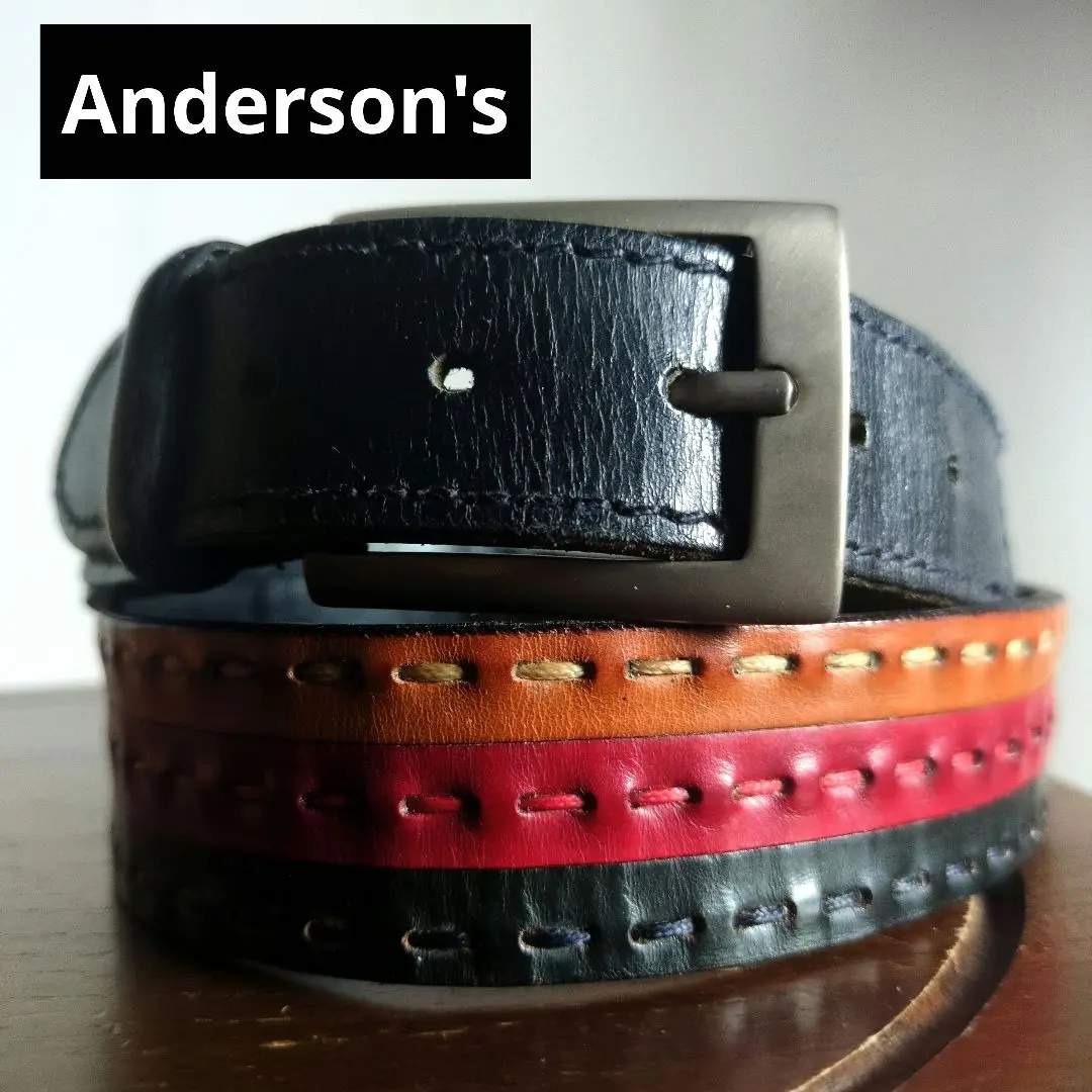 新品 ANDERSON’S スエードベルト 90 ブラウン 2025年最新】アンダーソンズ 素材：本革 メンズ ベルトの人気