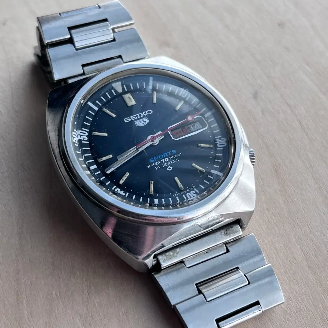 SEIKO5　 スポーツ 21JEWELS　6119-6020　　中古品 JA-1329| セイコー ファイブ スポーツ 6119-6020 デイデイト