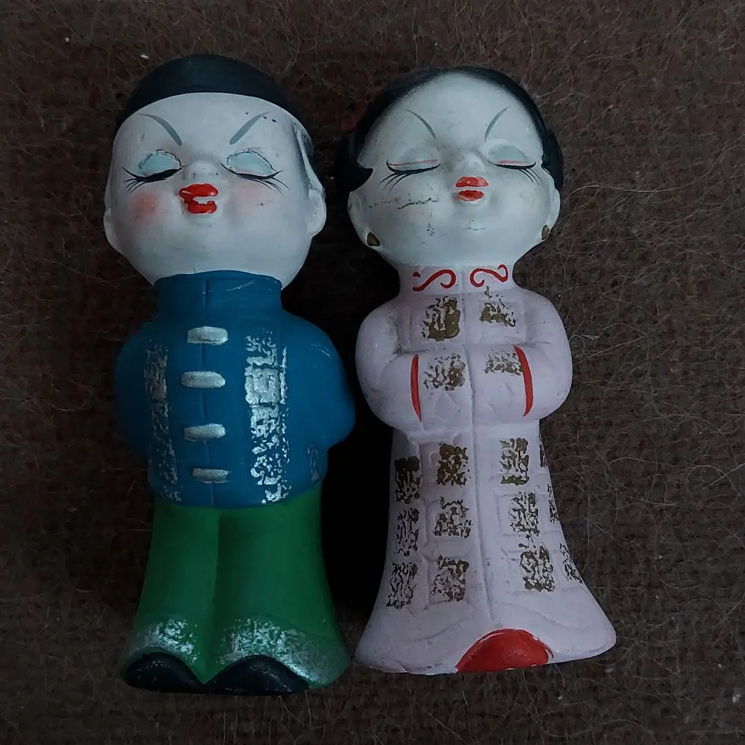 中国　陶俑　母子像　細密人形　土人形 中国 陶俑 母子像 細密人形 土人形