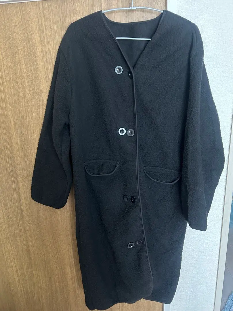 Thumbnail of 【Available Now】Black Boa Fleece Long Coat