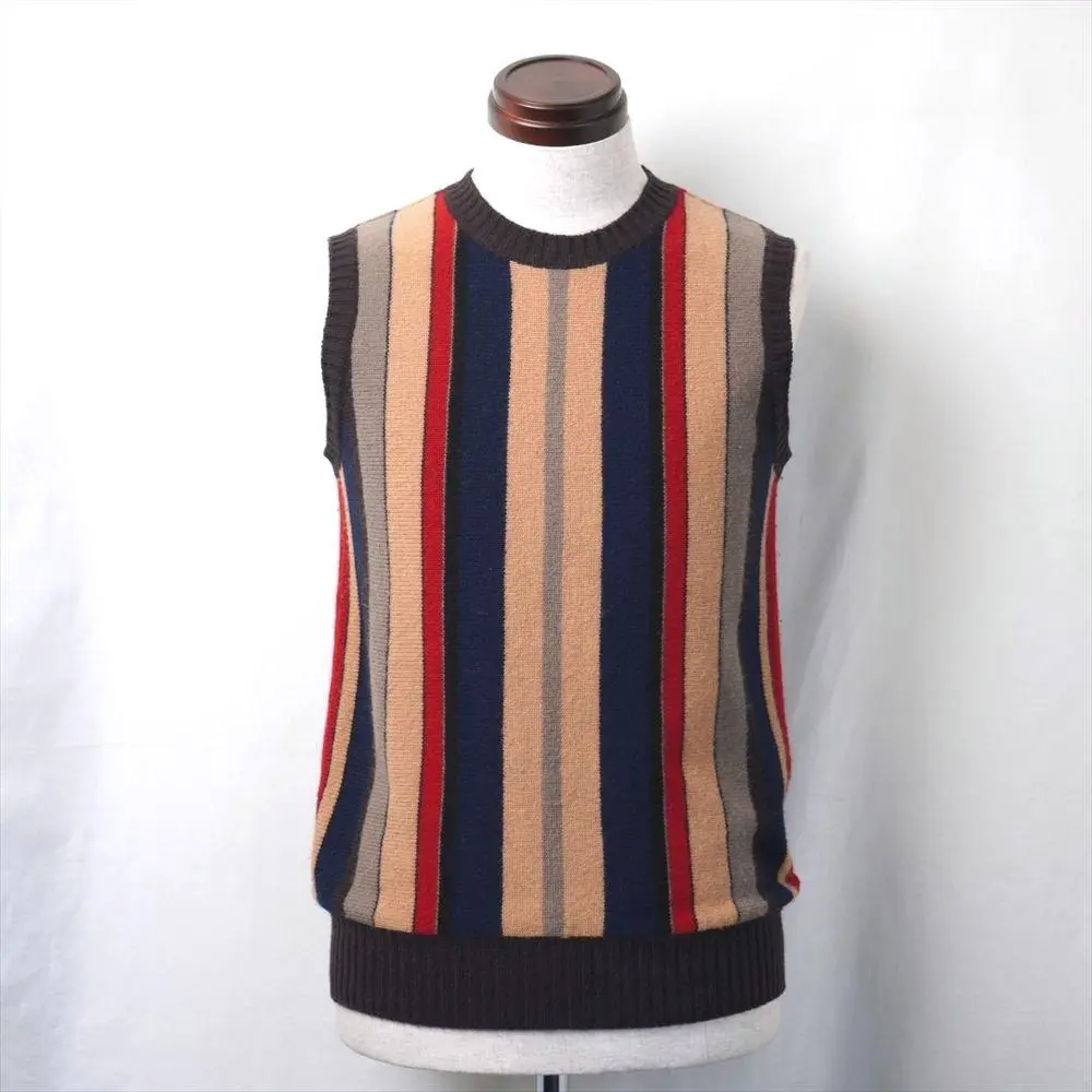 DRIES VAN NOTEN ニットベスト ストライプ DRIES VAN NOTEN(ドリスヴァンノッテン) 18AWニットベスト