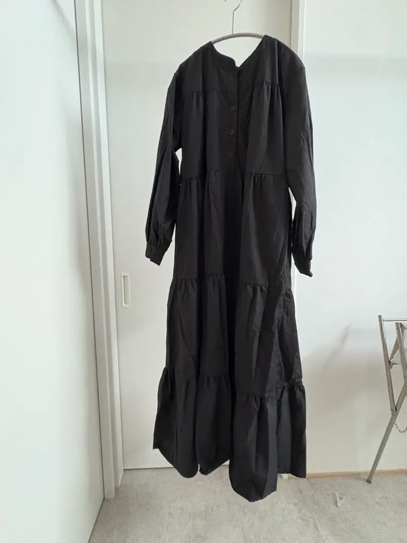 Thumbnail of AMIE Black Shirt Dress Long Sleeve