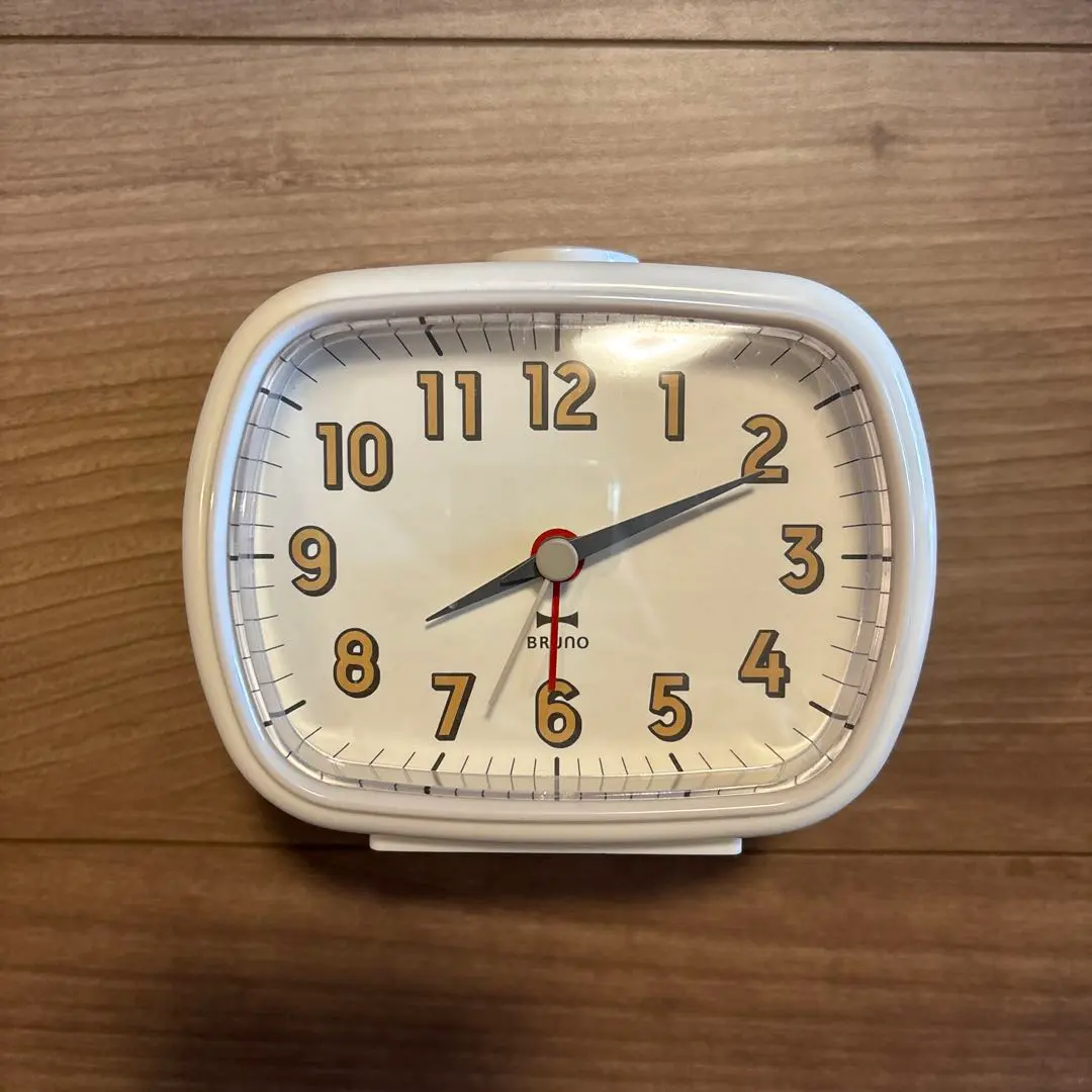 Thumbnail of BRUNO Alarm Clock Retro Desk Clock White Rectangular