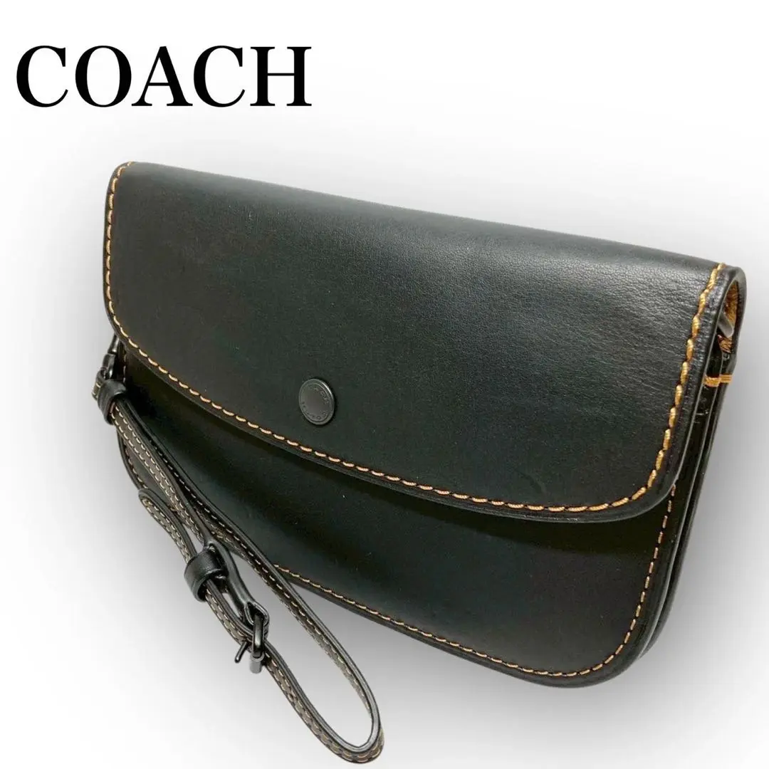 Thumbnail of 【Excellent Condition, Genuine Leather】COACH Clutch Wallet/Pouch - Glove Tanned Leather - Black
