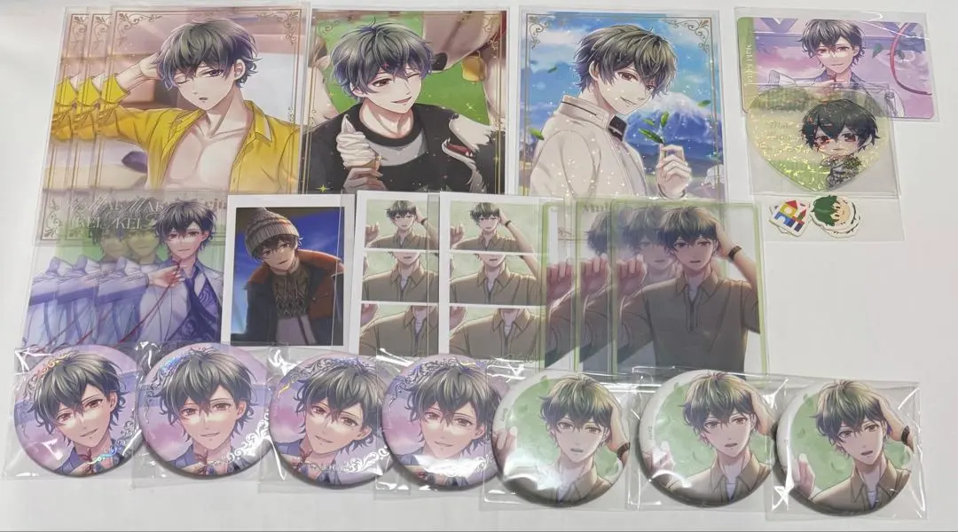 Thumbnail of Stand My Heroes 9th Anniversary Clear Card Bonus Can Badge Holographic Brocade Maki