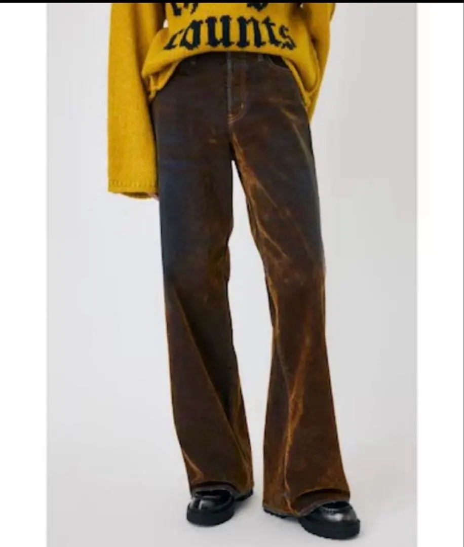 Thumbnail of MOUSSY VELVET DENIM BAGGY 2 Brown Velvet