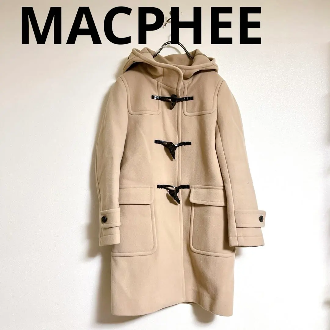 『MACPHEE』馬克菲 (36) 牛角扣大衣 帶帽款 羊毛100% 的縮圖
