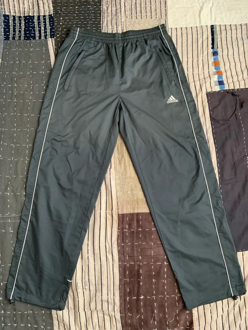 2002年製 adidas vtg 聚酯纖維 運動褲 愛迪達 黑色 的縮圖